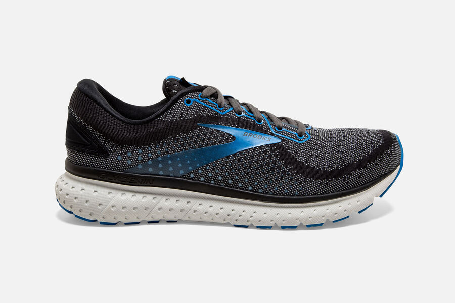 Brooks Glycerin 18 Mens Australia - Road Running Shoes - Black/Blue (064-NYFDE)